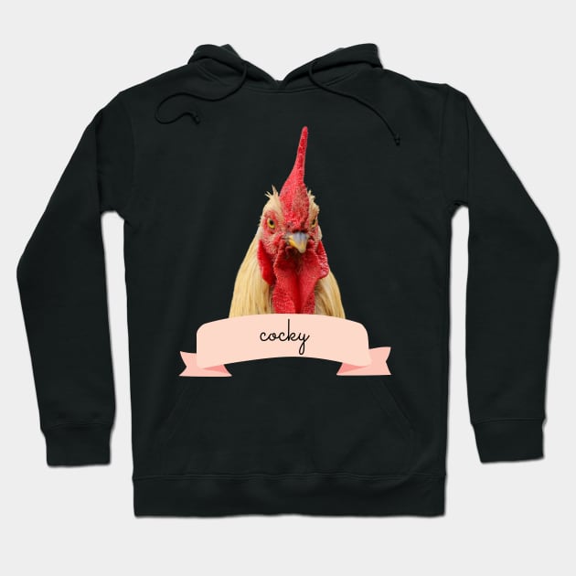 Angry Fowl Cocky Funny Rooster Chicken Lover Gift Hoodie by nathalieaynie